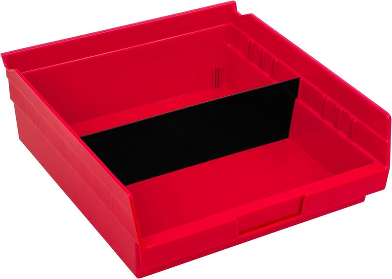 AkroMils 40170 Plastic Width Dividers for 4" Tall Shelf Bins Models 30170, 30178, and 30174, Custom Storage Inserts for Tools, Crafts & Supplies, 24-Pack, Black - Image 4