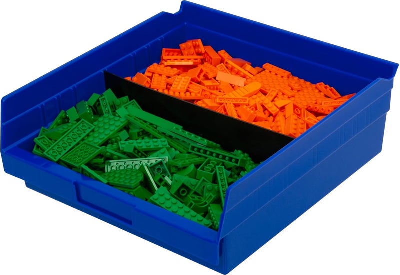 AkroMils 40170 Plastic Width Dividers for 4" Tall Shelf Bins Models 30170, 30178, and 30174, Custom Storage Inserts for Tools, Crafts & Supplies, 24-Pack, Black - Image 3