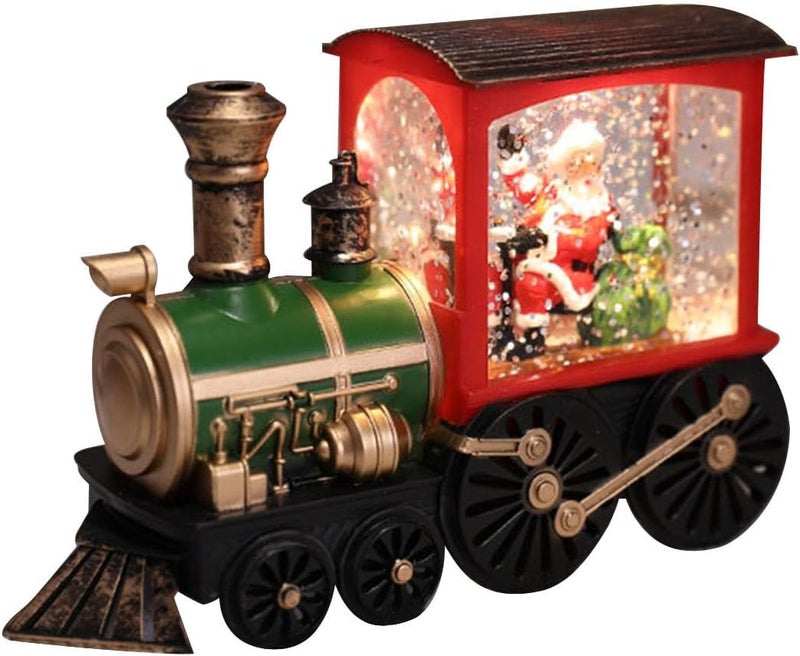klarako Christmas LED Light Train Adornment Creative Desktop Decor Home Layout Prop Christmas Decorations Christmas Home Decor Warm Light Decoration Mall Bar Layout (C) - Image 1