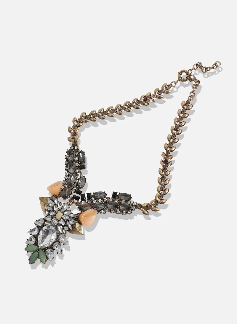 SOHI Designer Statement Stone Artificial Necklace Jewellery