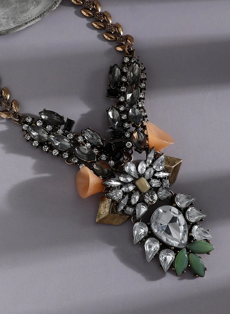 SOHI Designer Statement Stone Artificial Necklace Jewellery
