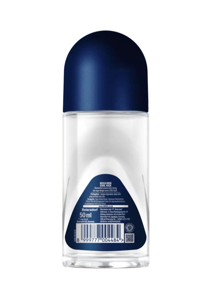 Nivea Pack Of 3 Nivea Cool Kick Extra Dry Cool Blue 50 Ml - Image 3