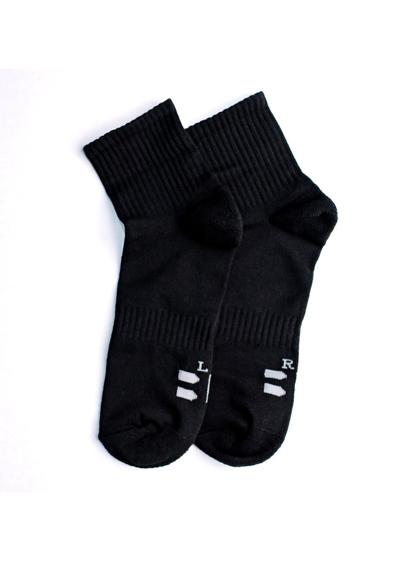 Black & White Cotton Black half socks  (High Quality of Egyptian Cotton) - Image 1