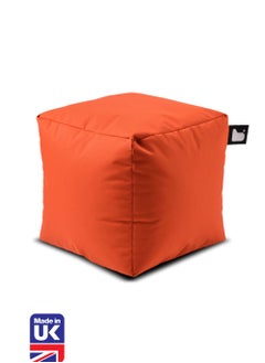 Extreme Lounging Extreme Lounging® - Original B-Box Pouf - Made in UK - Premium Quality Double Stitched Ottoman - UV Protected & Waterproof Stool, Ideal for Indoor & Outdoor Use - 40x40x40cm - Orange  - Image 1