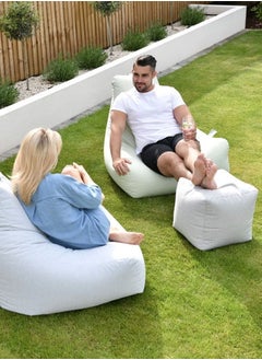 Extreme Lounging Extreme Lounging® - Original B-Box Pouf - Made in UK - Premium Quality Double Stitched Ottoman - UV Protected & Waterproof Stool, Ideal for Indoor & Outdoor Use - 40x40x40cm - Orange  - Image 3