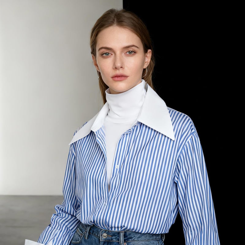 Yymobt Detachable Turtleneck Dickey Collar for Women Cotton Half Mock Turtlenecks Fake Turtle Neck Top Under Blouses Sweaters White - Image 3