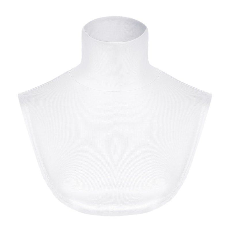 Yymobt Detachable Turtleneck Dickey Collar for Women Cotton Half Mock Turtlenecks Fake Turtle Neck Top Under Blouses Sweaters White - Image 1
