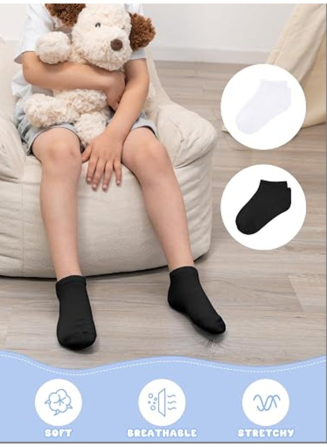 KISSUN 15 Pack Kids' Half Cushion Low Cut Athletic Ankle Socks Boys Girls Ankle Socks - Image 4