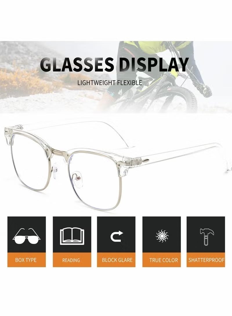 Gecomo Anti Blue Clight Glasses Suitable for Men and Women Reading UV Protection Eye Fatigue Prevention Computer Reading Games and TV - Image 3