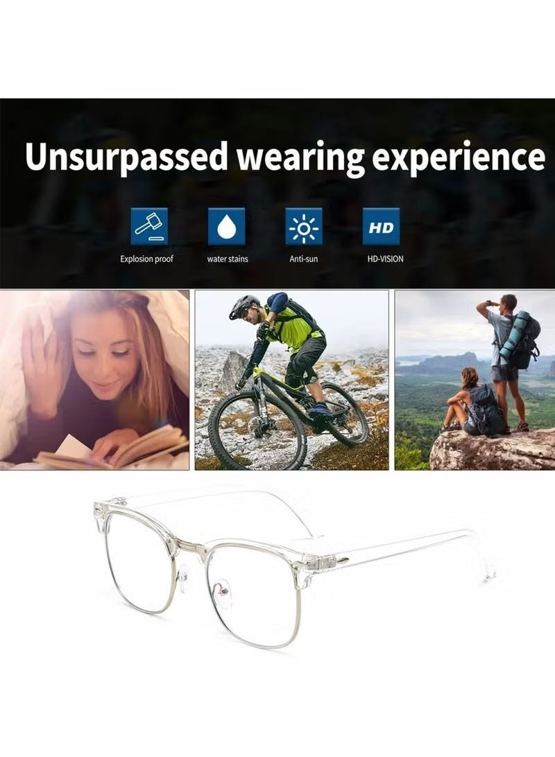 Gecomo Anti Blue Clight Glasses Suitable for Men and Women Reading UV Protection Eye Fatigue Prevention Computer Reading Games and TV - Image 5