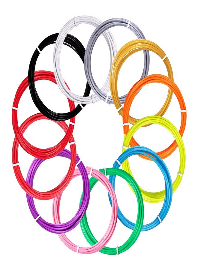 Kretrum 3D Pen Filament Refills 12 Colors Compatible With Scrib3D Mynt3D Pika3D 3D Pen For Kids Each Color 10Feet 1 75Mm Pla 3D Printing Pen Filament Refills Not Fit 3Doodler Start Pen