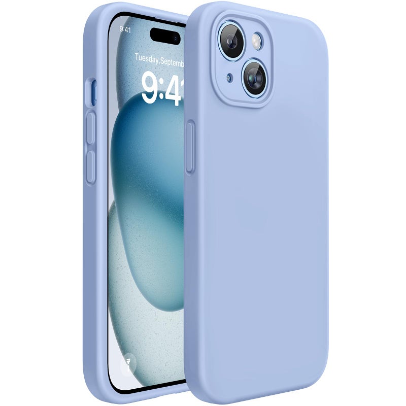 Miracase Compatible with iPhone 15 Case, [Soft Anti-Scratch Microfiber Lining], Liquid Silicone Case Gel Rubber Shockproof Drop Protection Phone Case for iPhone 15, Clove Purple - Image 1