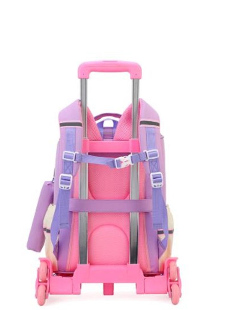 Golden Rolling Backpack Travel Trolly BookBag School Wheeled Backpack for Boys Girls Kids Luggage School Bag with Wheels Trolley Backpack  - Image 3