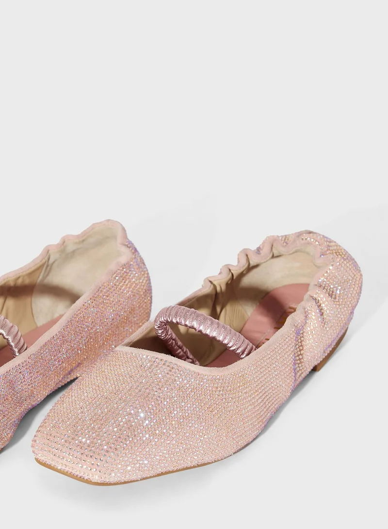 Kat Maconie Kellie Embellished Bullet Ballerinas