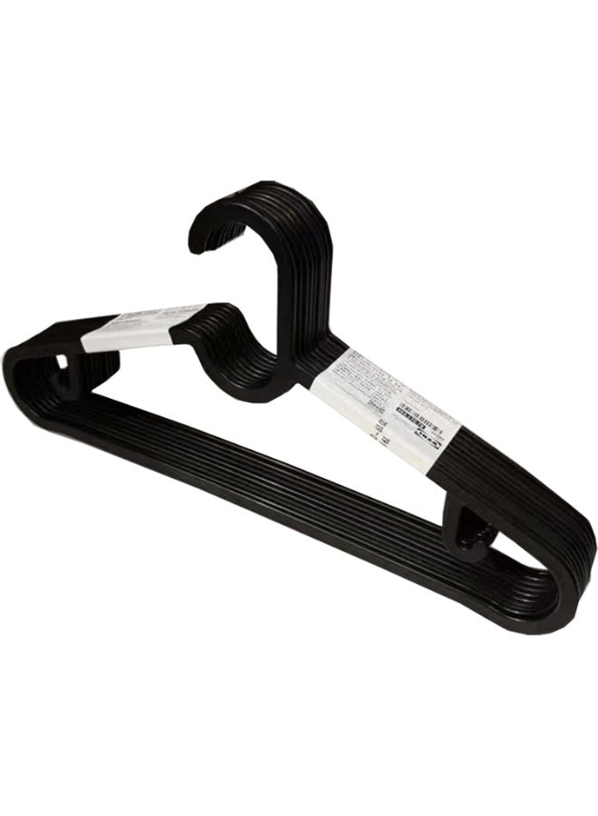 6 Pieces Black Premium Material Clothes Hanger Set Imported  - Image 1