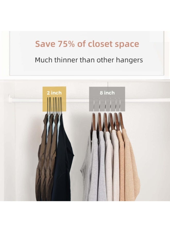 6 Pieces Black Premium Material Clothes Hanger Set Imported  - Image 5
