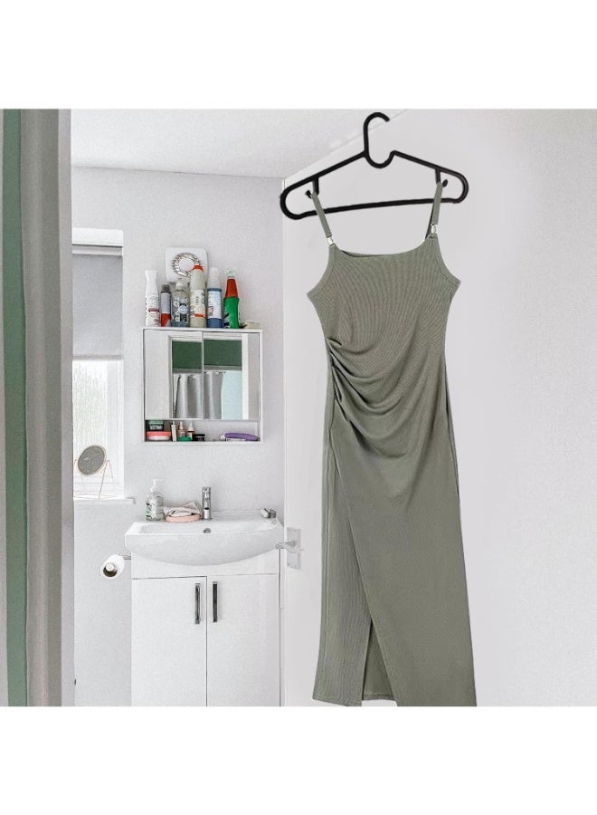 6 Pieces Black Premium Material Clothes Hanger Set Imported  - Image 2