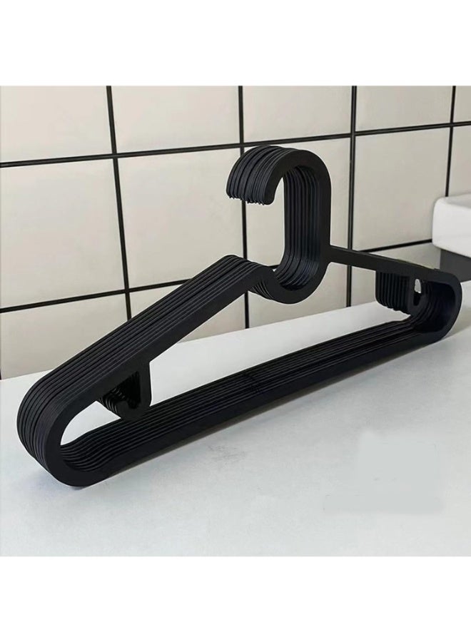 6 Pieces Black Premium Material Clothes Hanger Set Imported  - Image 3