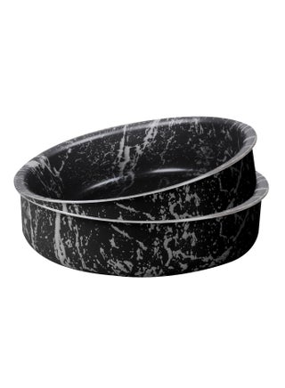 Grandi Cook Marble Round Oven tray 22-26 Marbel Black