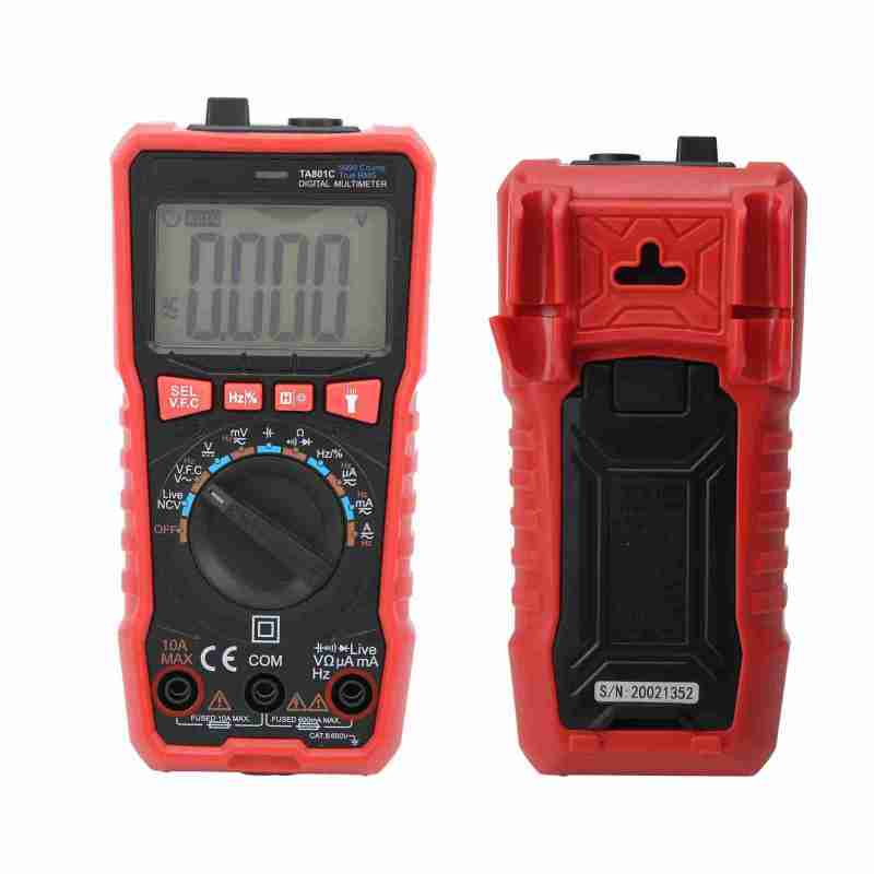 Digital Multimeter: 600V Pocket Size, Anti-Fall Soft Rubber Cover, Thicken Bracket, Flashlight Function - High Accuracy Handheld Multimeter for Household & Dark Environment Use - Image 2