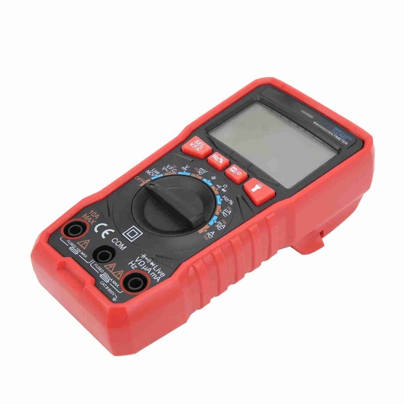 Digital Multimeter: 600V Pocket Size, Anti-Fall Soft Rubber Cover, Thicken Bracket, Flashlight Function - High Accuracy Handheld Multimeter for Household & Dark Environment Use - Image 1