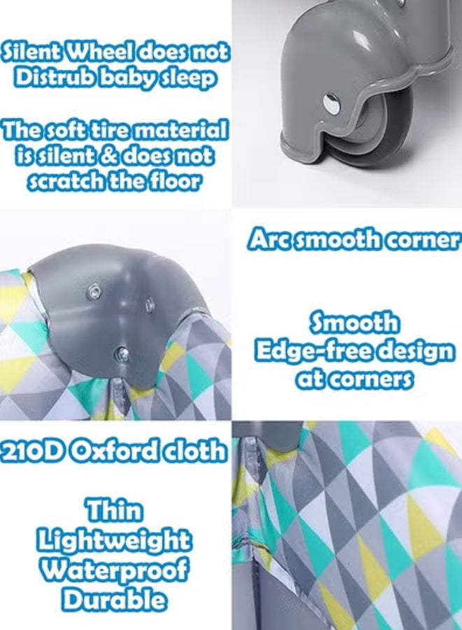 NKX Multifunctional Portable Folding Crib And Playbed Ideal For Newborns And Toddlers With Travel Carry Bag - Image 4