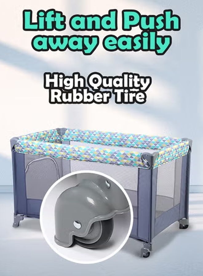 NKX Multifunctional Portable Folding Crib And Playbed Ideal For Newborns And Toddlers With Travel Carry Bag - Image 5