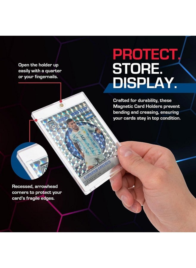 BCW 35 Pt Magnetic Card Holder - 40 Pack | 2-Piece Design With Gold Magnet For Trading Cards | Durable Protective Card Case With Recessed Arrowhead Corners | Magnetic Card Holders For Trading Cards - Image 3