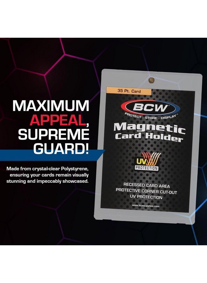 BCW 35 Pt Magnetic Card Holder - 40 Pack | 2-Piece Design With Gold Magnet For Trading Cards | Durable Protective Card Case With Recessed Arrowhead Corners | Magnetic Card Holders For Trading Cards - Image 4