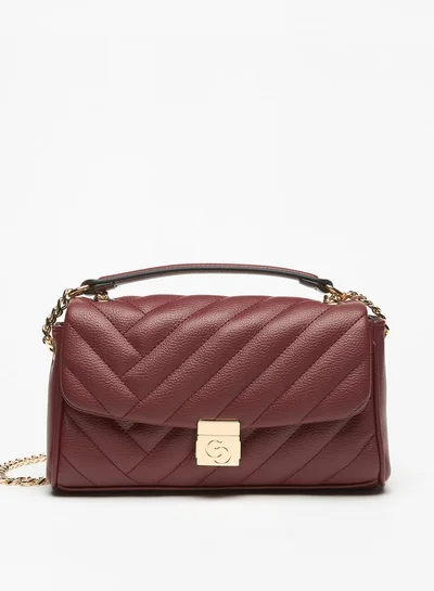 Celeste Quilted Crossbody Bag with Chain Strap and Flap Closure