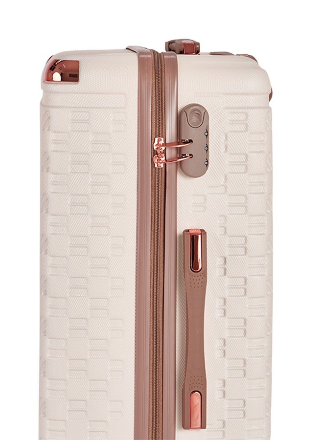 LIMRA Cabin Carry Check-In Luggage Trolley Size 20 inch Beige/Gold - Image 4