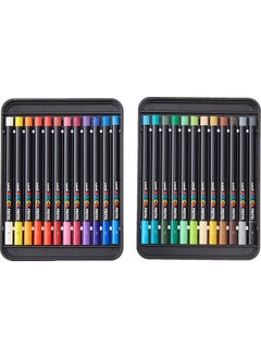 Uni Posca Oil & Wax Pastel Oil Pastel Paint Set 24 Colors Full Size  - Image 3