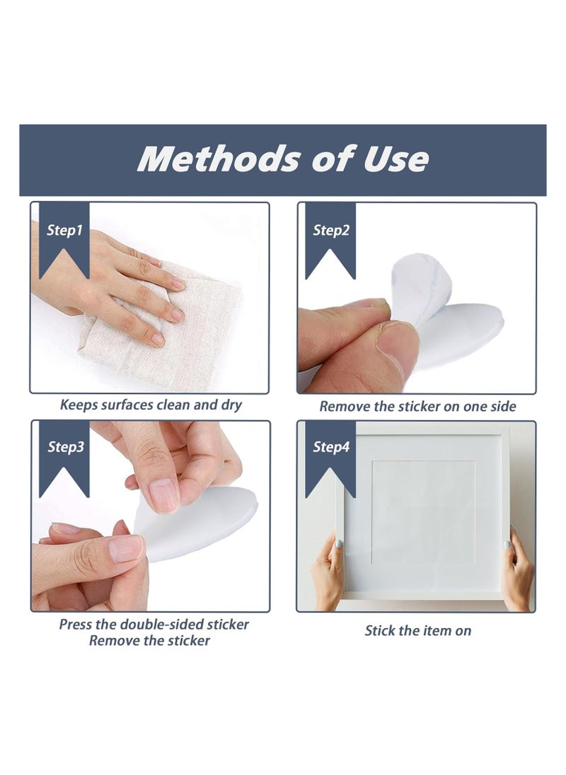 3M - 100PCS Round Double Sided Foam Tape Strong Pad, Diameter 40mm Super-Sticky Adhesive Mounting Suitable for Walls and Door, Wood, Metals, Glasses, Papers,Plastics,Fabrics - White - Image 1