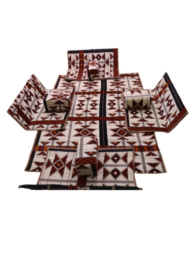 SMART HOME A heritage floor seating set consisting of 9 pieces, suitable for travel, land trips, and the garden. A camping ground mattress set with four perches and 4 chairs, enough for 8 people.  - Image 2