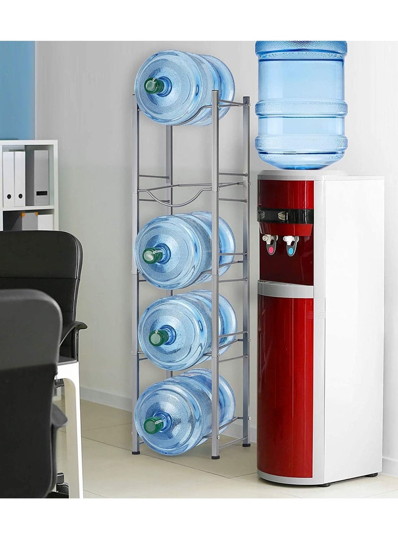 DubaiGallery حامل زجاجات المياه 5 طبقات لتخزين المياه لـ 5 زجاجات، حامل زجاجات مياه ثقيل قابل للفك - Image 4
