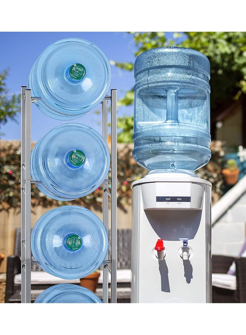 DubaiGallery حامل زجاجات المياه 5 طبقات لتخزين المياه لـ 5 زجاجات، حامل زجاجات مياه ثقيل قابل للفك - Image 3