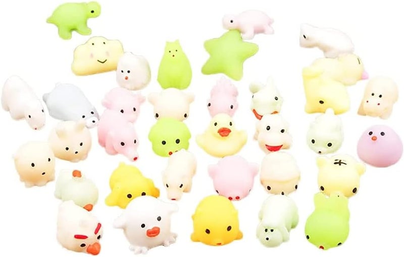 klarako 5PCS Luminous Squeeze Fidget Toys Mini Glowing Animal Stress Relief Toys Cat Panda Rabbit Turtle Bear Squeeze Toys Cute Stress Reliever Great for Coaches, Office Coworkers, Employee, Staff - Image 1