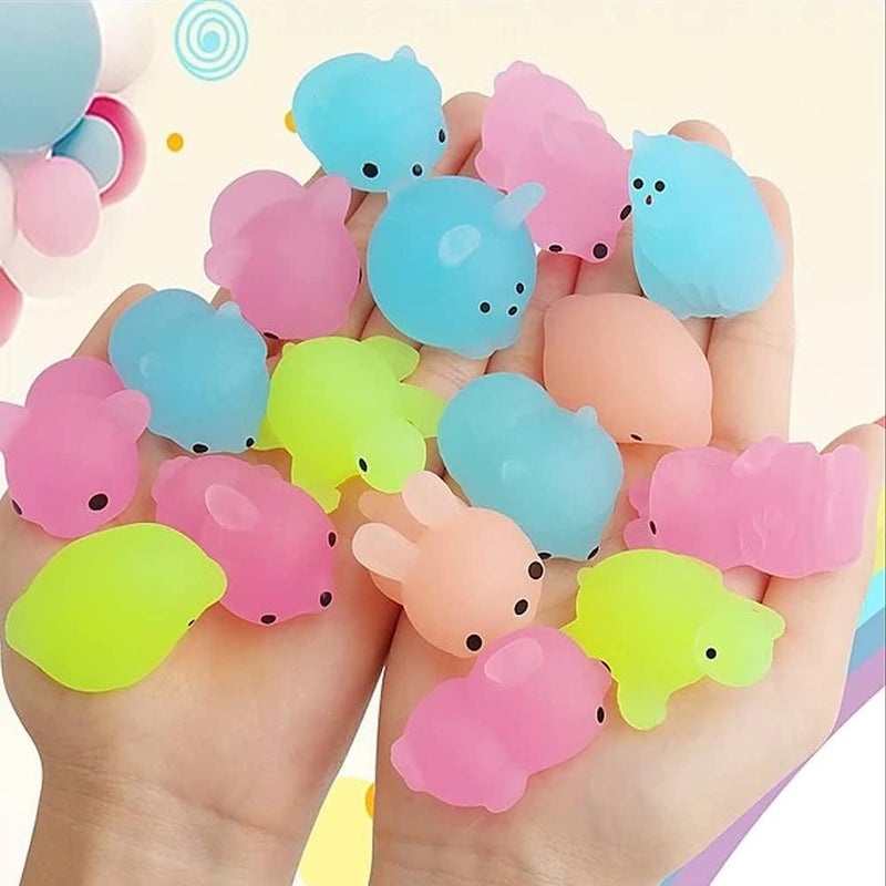 klarako 5PCS Luminous Squeeze Fidget Toys Mini Glowing Animal Stress Relief Toys Cat Panda Rabbit Turtle Bear Squeeze Toys Cute Stress Reliever Great for Coaches, Office Coworkers, Employee, Staff - Image 4