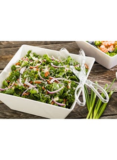 Restaurantware Restaurantware-180 Ounce Deep Soup Bowls, 2 Dishwashable Square Serving Bowls - Shatter-Resistant, White Melamine Salad Eating Bowls, Serve Side Dishes, Entrees, And Snacks, For Parties Or Events  - Image 3