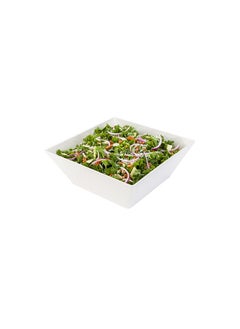 Restaurantware Restaurantware-180 Ounce Deep Soup Bowls, 2 Dishwashable Square Serving Bowls - Shatter-Resistant, White Melamine Salad Eating Bowls, Serve Side Dishes, Entrees, And Snacks, For Parties Or Events  - Image 2