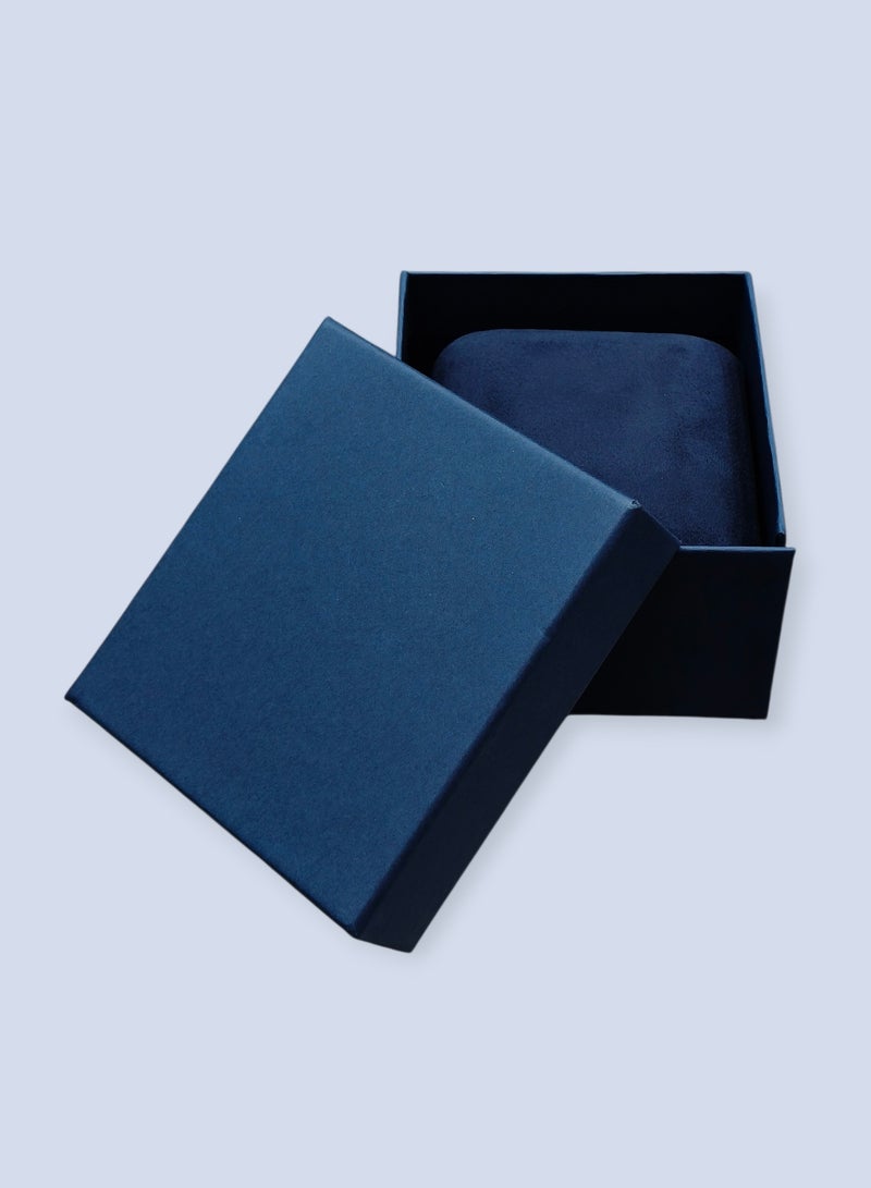 Al Seraj Luxury Blue Suede Earring & Pendant Jewellery Box | Premium Soft Interior & Exterior Jewelry Box for Earrings & Chain Necklace | Engagement, Wedding & Gift Display Case - Image 3