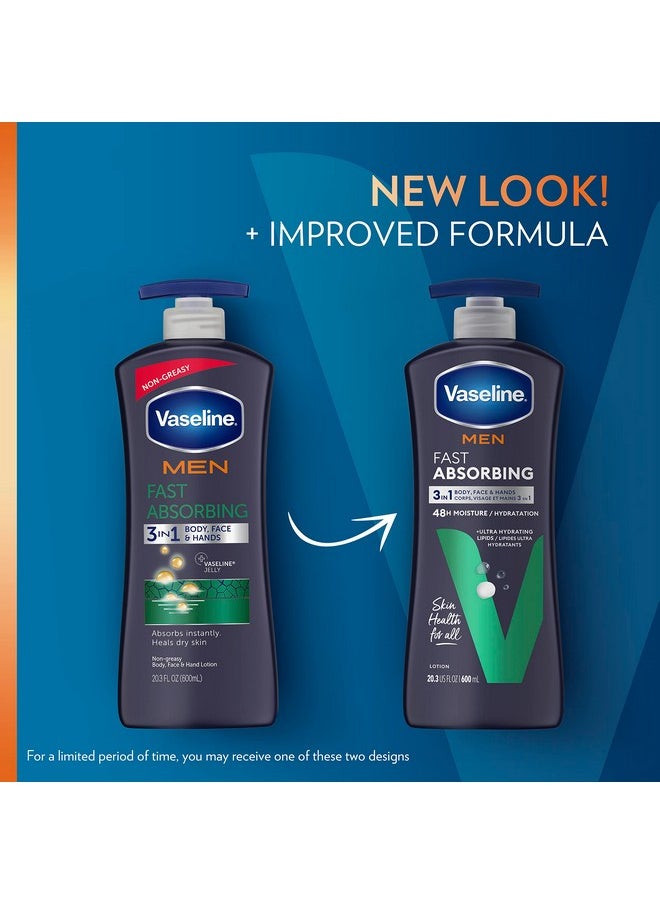 Unilever - Vaseline Men Body and Face Lotion , 20.3 Ounce Bottle - Image 1