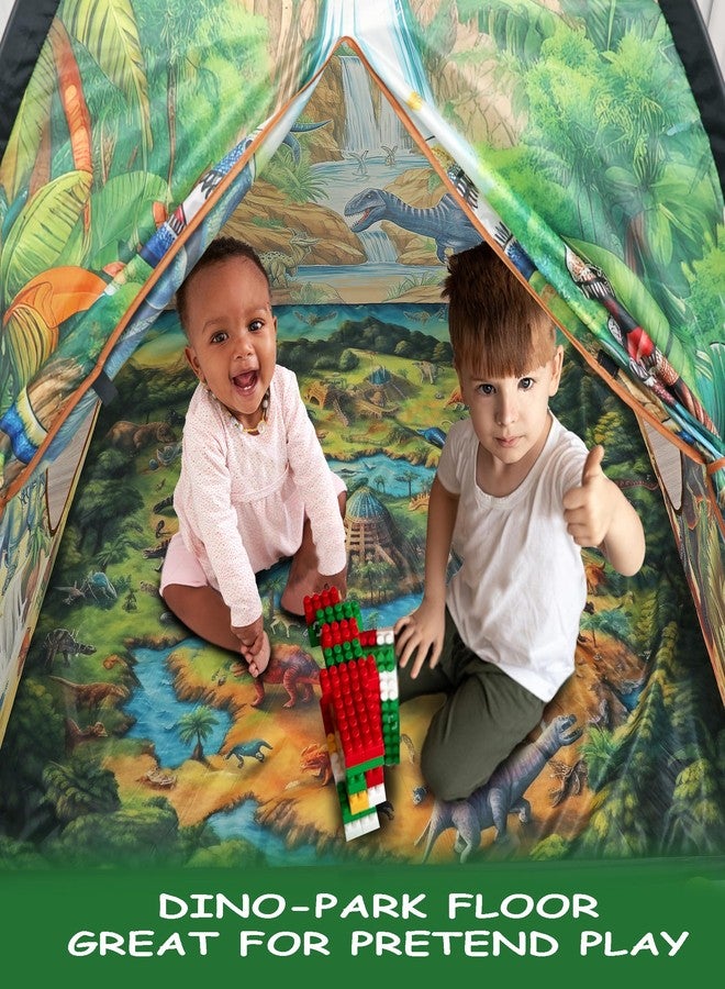 LimitlessFunN Dinosaur Kids Play Tent | Includes Star Lights & Carrying Case |, Children Dome Playhouse for Boys, Toddlers, Indoor & Outdoor, 48" D x 48" W x 42" H - Image 3