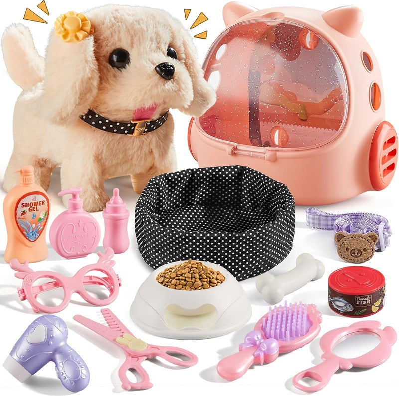 Vanvimen 16-Piece Interactive Robot Dog Toy Set for Girls and Boys, Ages 3-8, Perfect Birthday Gift - Image 1