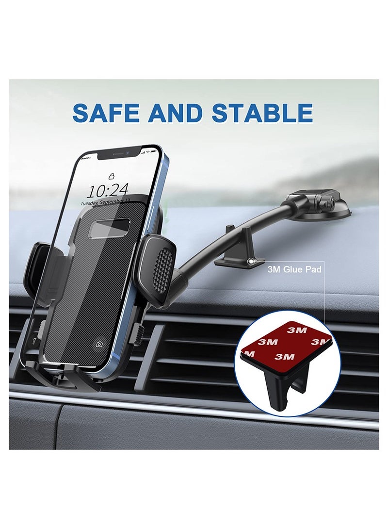 Car Phone Holder for Dashboard/Windshield Mobile Holder for Car with Suction Cup Car Mobile Holder Dashboard Car Mount for Mobile Compatible with iPhone 13/14/15 Pro Max Galaxy S22/S23 Ultra - Image 4