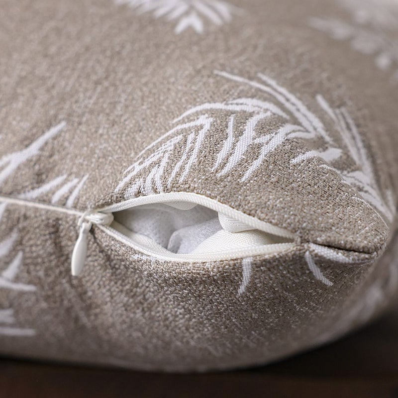 DANUBE HOME Woven Cushion 45X45Cm - Palmway Neutrals, Multicolour, Understated Woven Patio Cushion, 100% Olefin Fabric, For Outdoor Chairs And Sofa Arrangements - Image 2