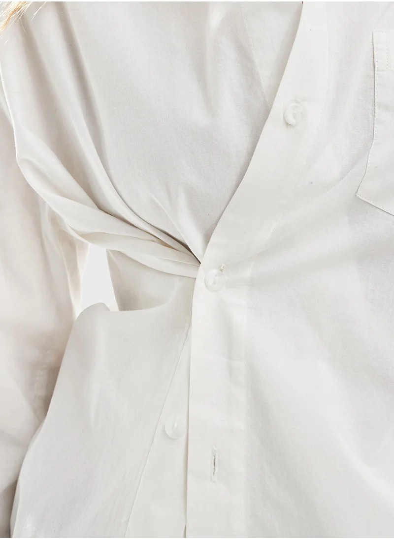 Reclaimed Vintage shirt multi-way asymmetric wrap