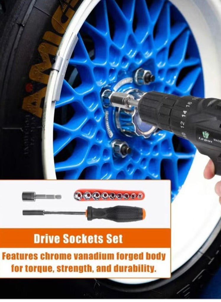 Denx Denix Cordless Drill Kit with 1300mAh Battery  12V Voltage and Variable Speed ​​- - Image 4