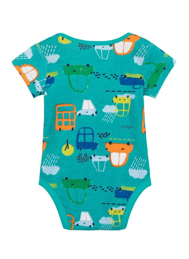 MINOTI 3-Pack Baby Bodysuits with Short Sleeves and Print
