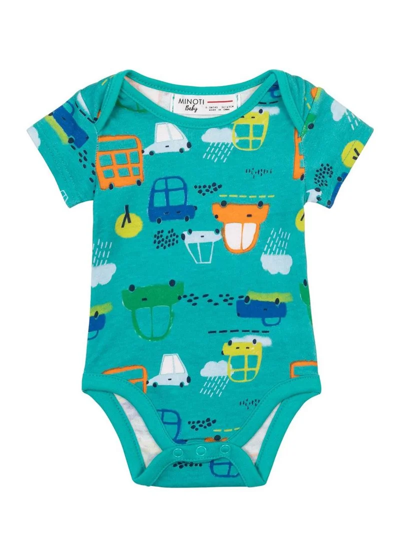 MINOTI 3-Pack Baby Bodysuits with Short Sleeves and Print